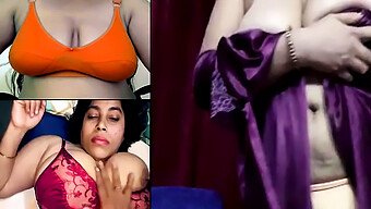 Ama De Casa Desi Con Grandes Tetas En Saree Tiene Sus Pezones Perforados Duro