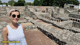 A Busty Step-Mom With Natural Big Tits And Her Step-Son Explore Ancient Ruins Together