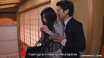 Amateur Japanese Secretary Engages In Sexual Activities With Her Boss At A Restaurant