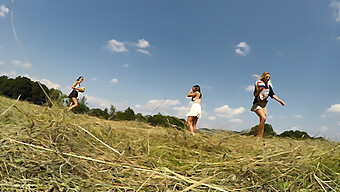 Teen Girls Go Wild In The Great Outdoors, Revealing Their Breasts And Genitals On A Sunny Day