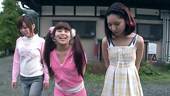 Three Gorgeous Japanese Teenagers Engage In A Wild Orgy At Their Father'S Home, With Intense Anal And Brutal Penetration Of Their Hairy Pussies!