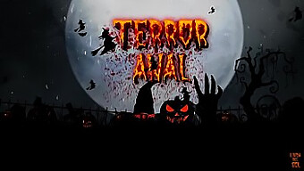 Linda Del Sol And Cris Angelo In A Halloween-Themed Anal Adventure