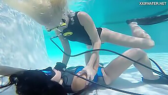 Underwater Bikini-Clad Lesbians In A Steamy Hungarian Swim Pool Encounter