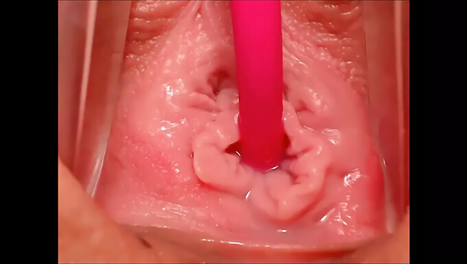 Intense vaginal contractions in extreme close-up