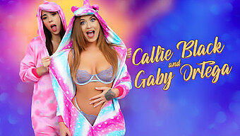 Las Hermosas Hermanastras Callie Black Y Gaby Ortega En Caliente Acción En Solitario Con Grandes Pollas.