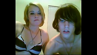 Charming Girl Performs Oral Sex On Her Adorable Emo Boyfriend On Webcam