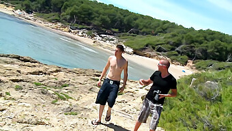 Two Guys Engage In Outdoor Oral Sex And Anal On A Beach