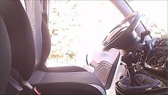 Mature Italian Woman Masturbates In Car While Being Spied On