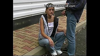 Outdoor Oral Pleasure With A Young Blonde Teen