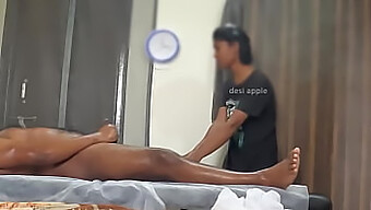 A happy ending in a spa visit recorded by a hidden camera