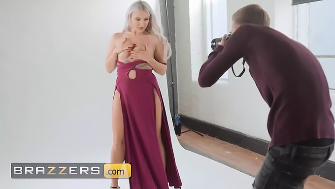 Danny D's surprise turns to arousal as Lana Rose undresses and reveals his impressive size in a steamy photoshoot - featuring brazzers