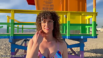 Mature Jewish Lady Engages In Sexual Activity With A Random Man At The Beach, Resulting In A Creampie