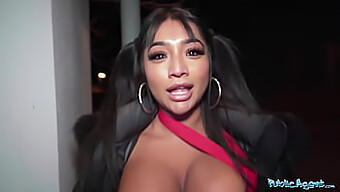 Desi Pickup: Asian Beauty With Big Tits And Ass Seduces Agent In Public